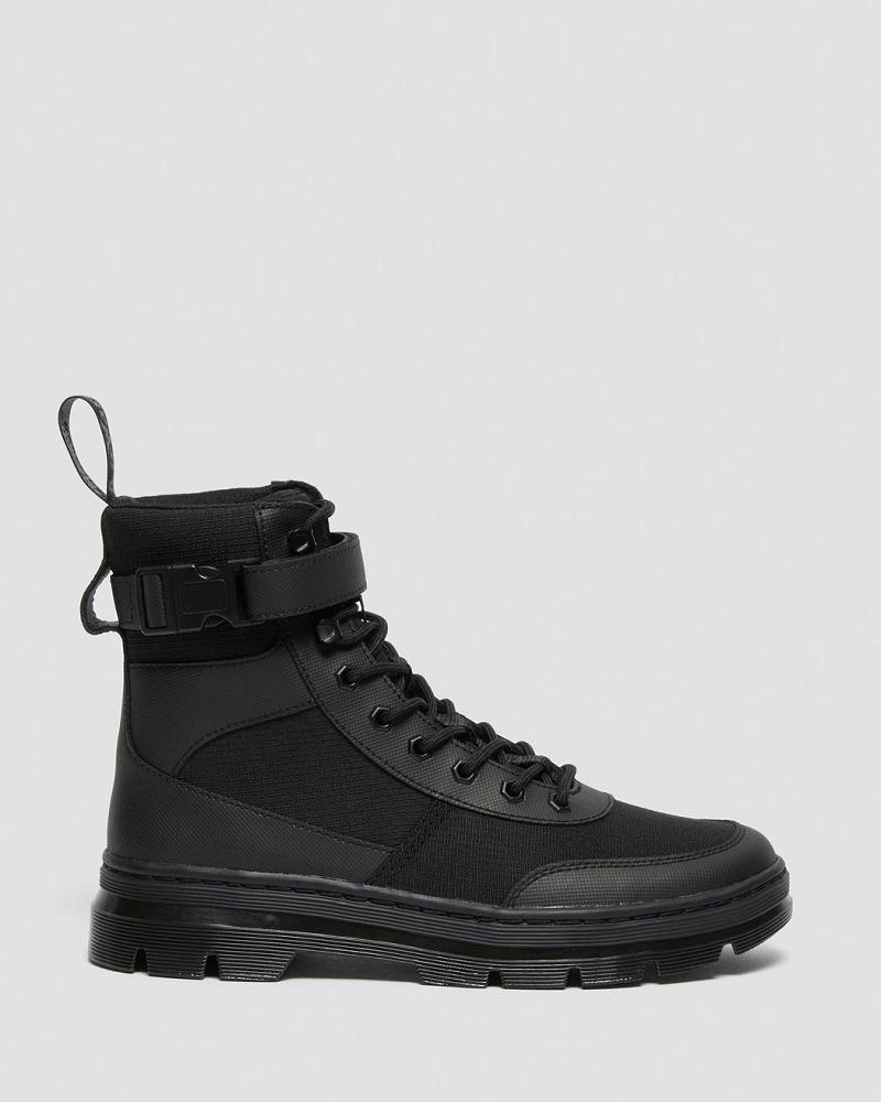 Dr Martens Combs Tech Poly Enkellaars Dames Zwart | NL 709YXF